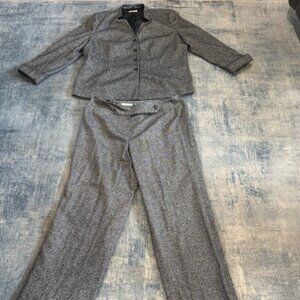 Talbots Black and White Textured Blazer